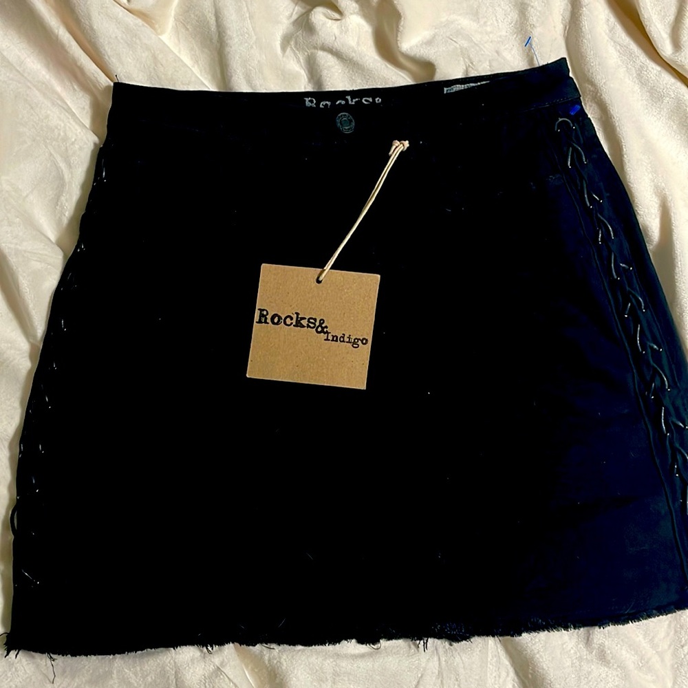 Black Jean Skirt